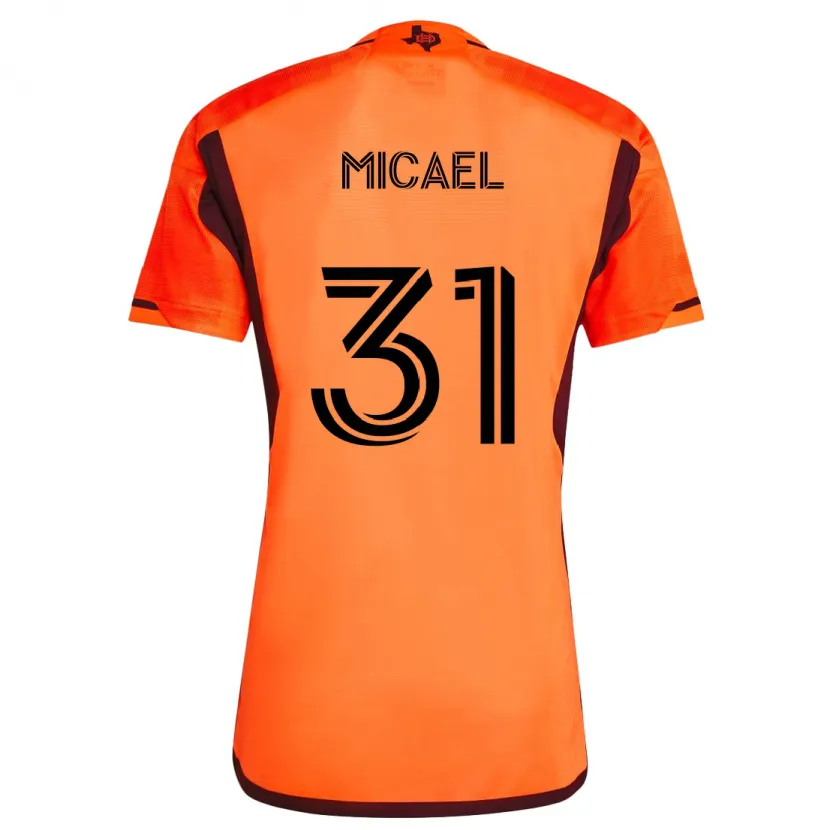 Danxen Niño Camiseta Micael #31 Naranja Negro 1ª Equipación 2024/25 La Camisa