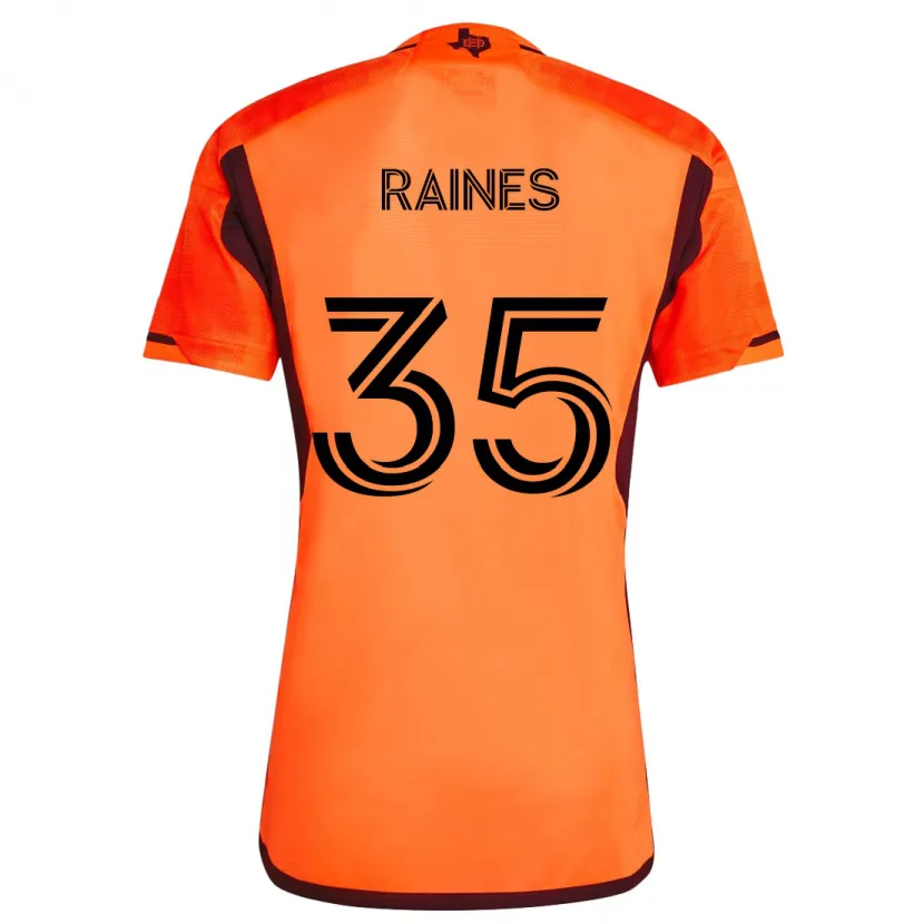 Danxen Niño Camiseta Brooklyn Raines #35 Naranja Negro 1ª Equipación 2024/25 La Camisa