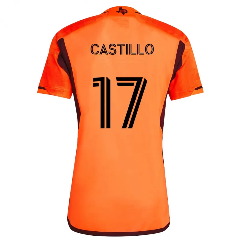 Danxen Niño Camiseta Joyner Castillo #17 Naranja Negro 1ª Equipación 2024/25 La Camisa