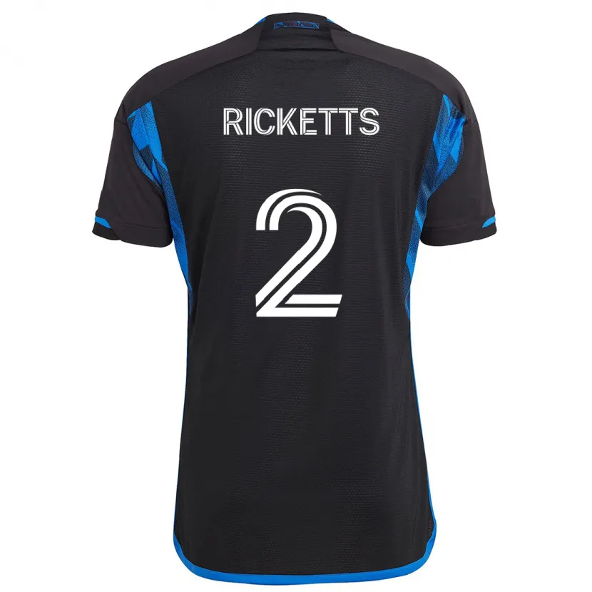 Danxen Niño Camiseta Jamar Ricketts #2 Azul Negro 1ª Equipación 2024/25 La Camisa