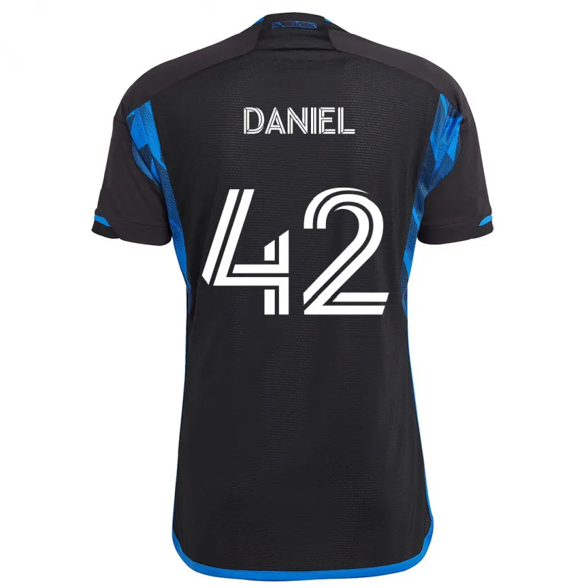 Danxen Niño Camiseta Daniel #42 Azul Negro 1ª Equipación 2024/25 La Camisa