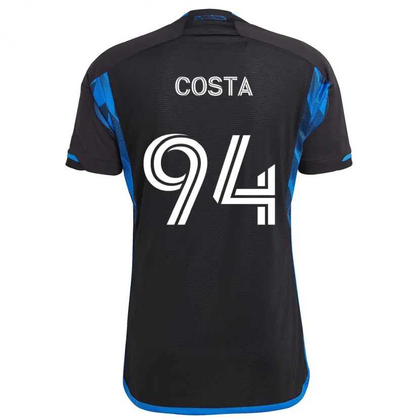 Danxen Niño Camiseta Vítor Costa #94 Azul Negro 1ª Equipación 2024/25 La Camisa