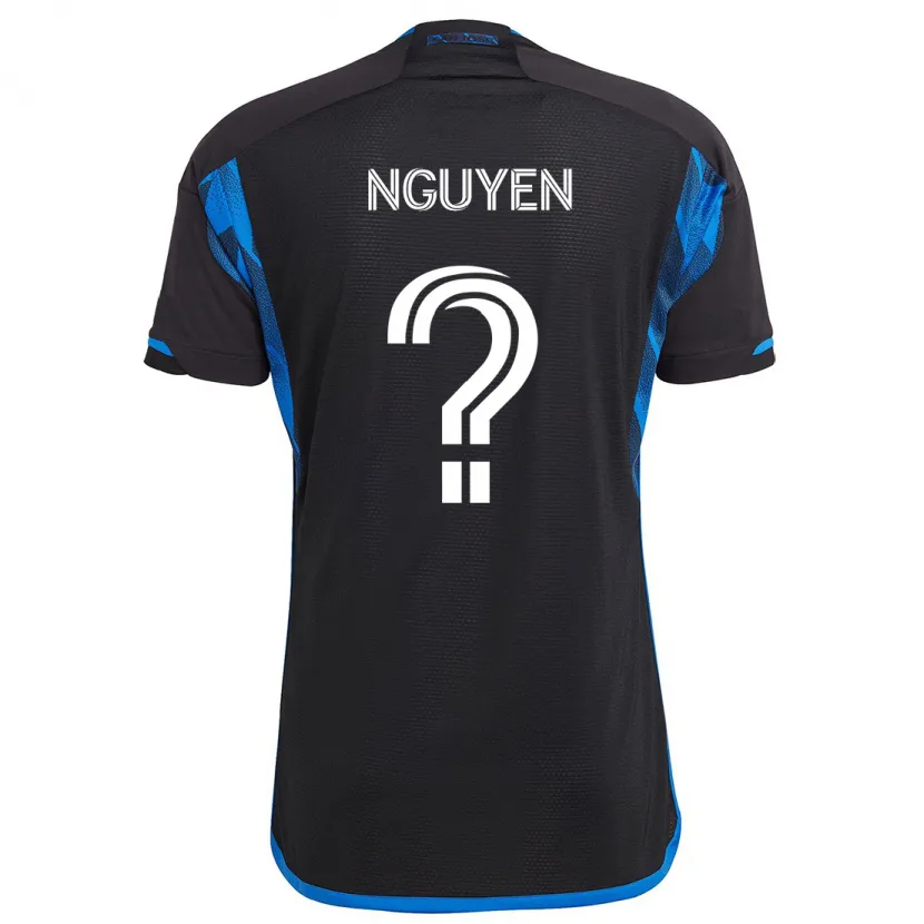 Danxen Niño Camiseta Christopher Nguyen #0 Azul Negro 1ª Equipación 2024/25 La Camisa