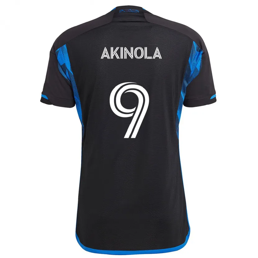 Danxen Niño Camiseta Ayo Akinola #9 Azul Negro 1ª Equipación 2024/25 La Camisa