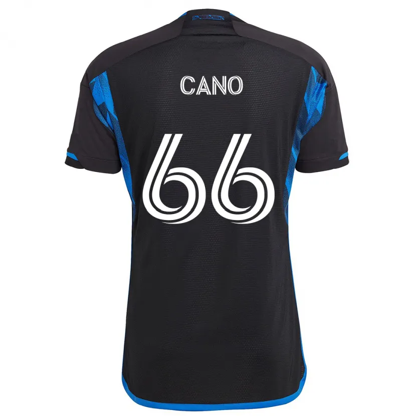 Danxen Niño Camiseta Alejandro Cano #66 Azul Negro 1ª Equipación 2024/25 La Camisa