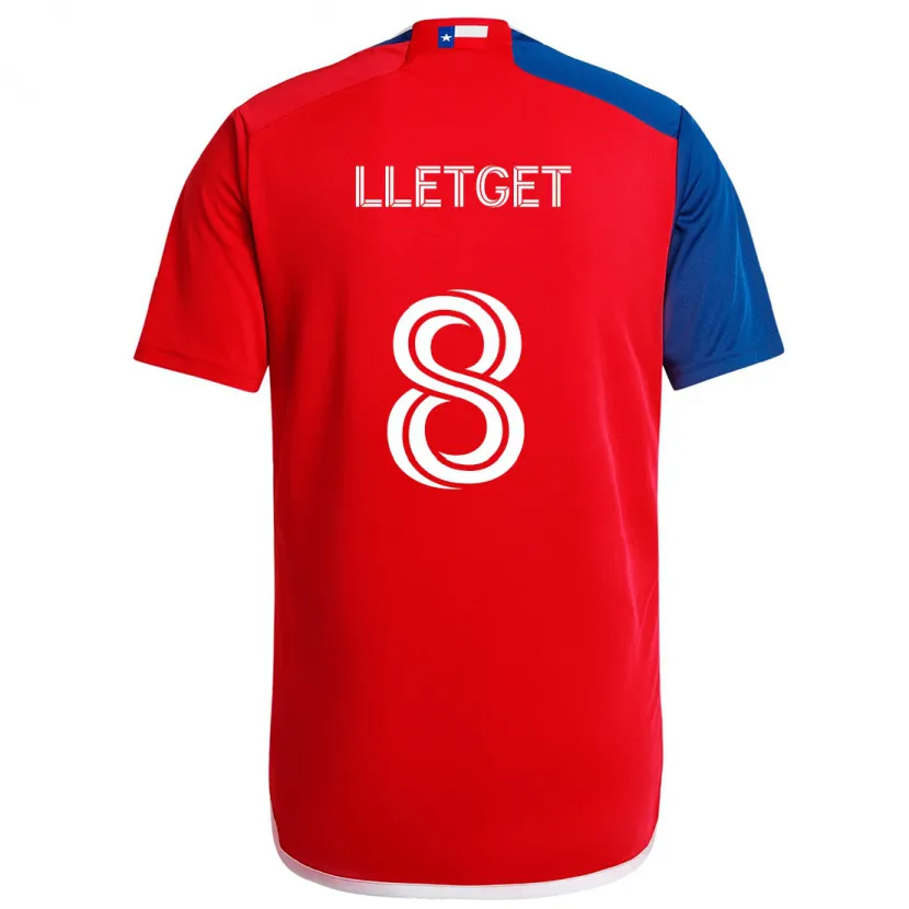 Danxen Niño Camiseta Sebastian Lletget #8 Azul Rojo 1ª Equipación 2024/25 La Camisa