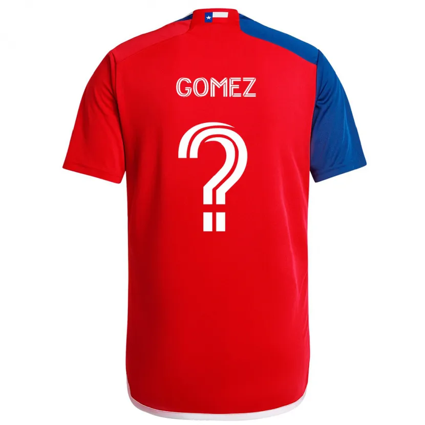 Danxen Niño Camiseta Victor Gomez #0 Azul Rojo 1ª Equipación 2024/25 La Camisa