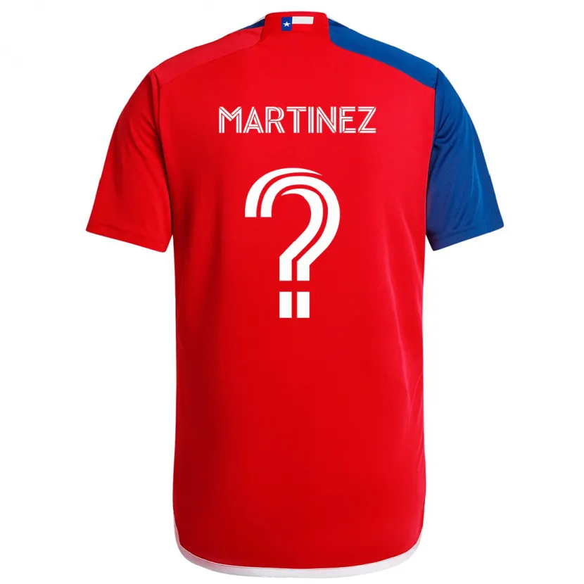 Danxen Niño Camiseta Jonathan Martinez #0 Azul Rojo 1ª Equipación 2024/25 La Camisa