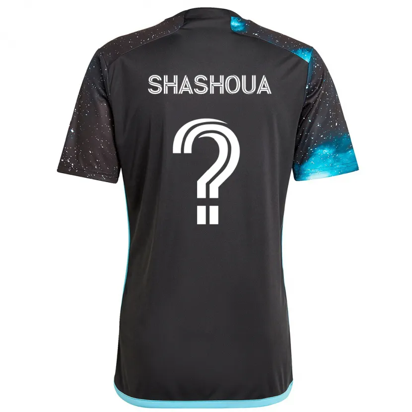 Danxen Niño Camiseta Samuel Shashoua #0 Azul Negro 1ª Equipación 2024/25 La Camisa