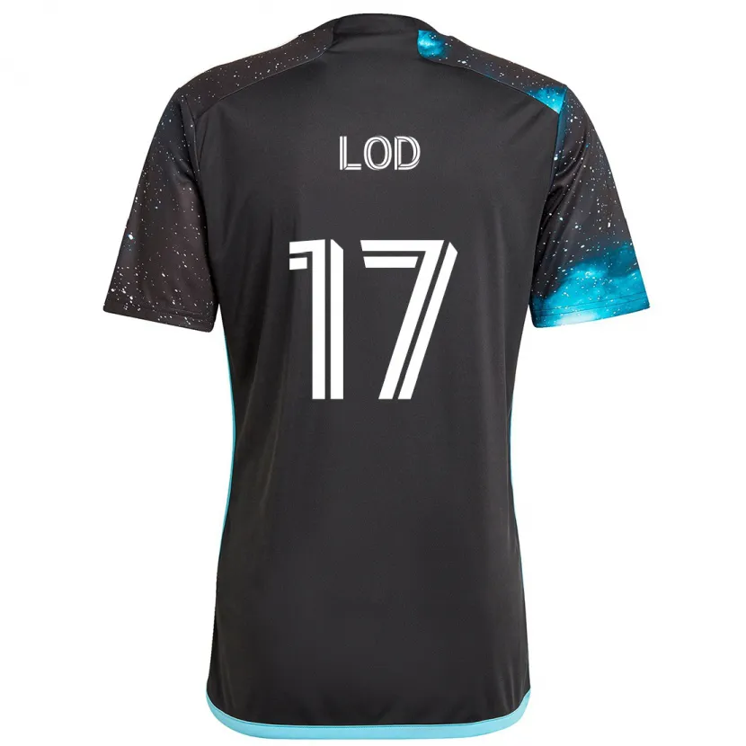 Danxen Niño Camiseta Robin Lod #17 Azul Negro 1ª Equipación 2024/25 La Camisa