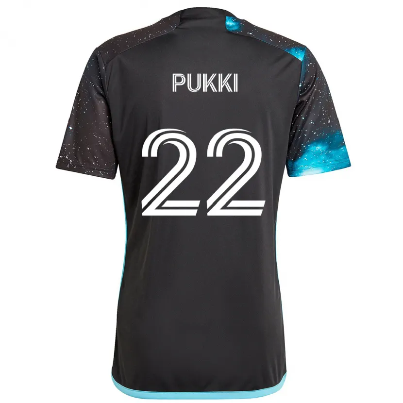 Danxen Niño Camiseta Teemu Pukki #22 Azul Negro 1ª Equipación 2024/25 La Camisa