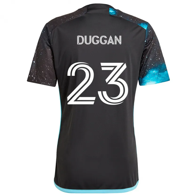 Danxen Niño Camiseta Morris Duggan #23 Azul Negro 1ª Equipación 2024/25 La Camisa