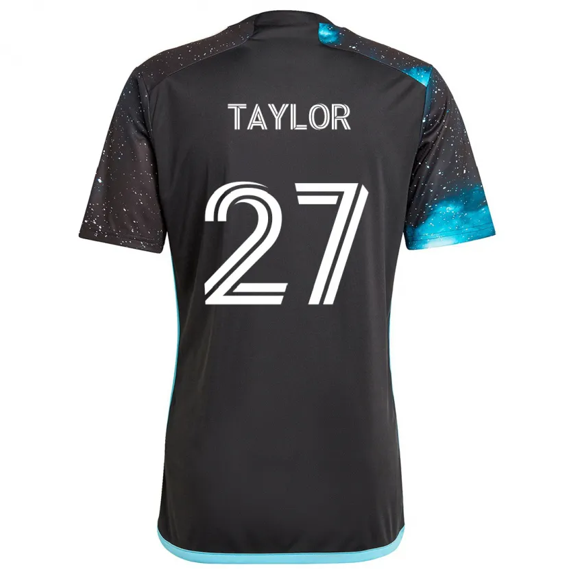 Danxen Niño Camiseta D.j. Taylor #27 Azul Negro 1ª Equipación 2024/25 La Camisa