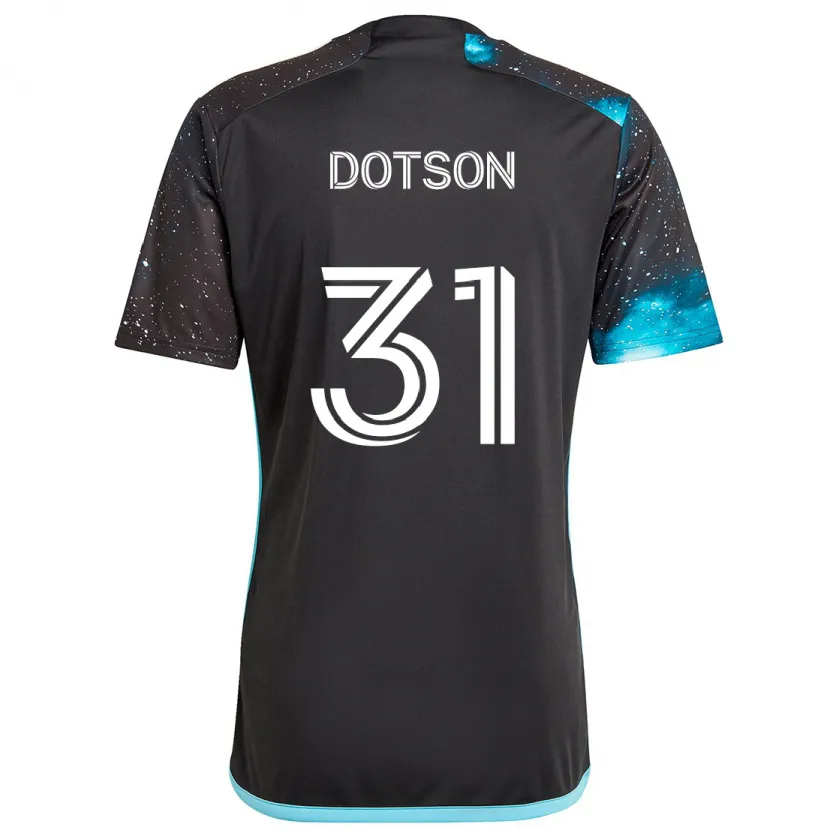 Danxen Niño Camiseta Hassani Dotson #31 Azul Negro 1ª Equipación 2024/25 La Camisa