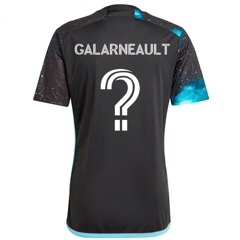 Danxen Niño Camiseta Benjamin Galarneault #0 Azul Negro 1ª Equipación 2024/25 La Camisa