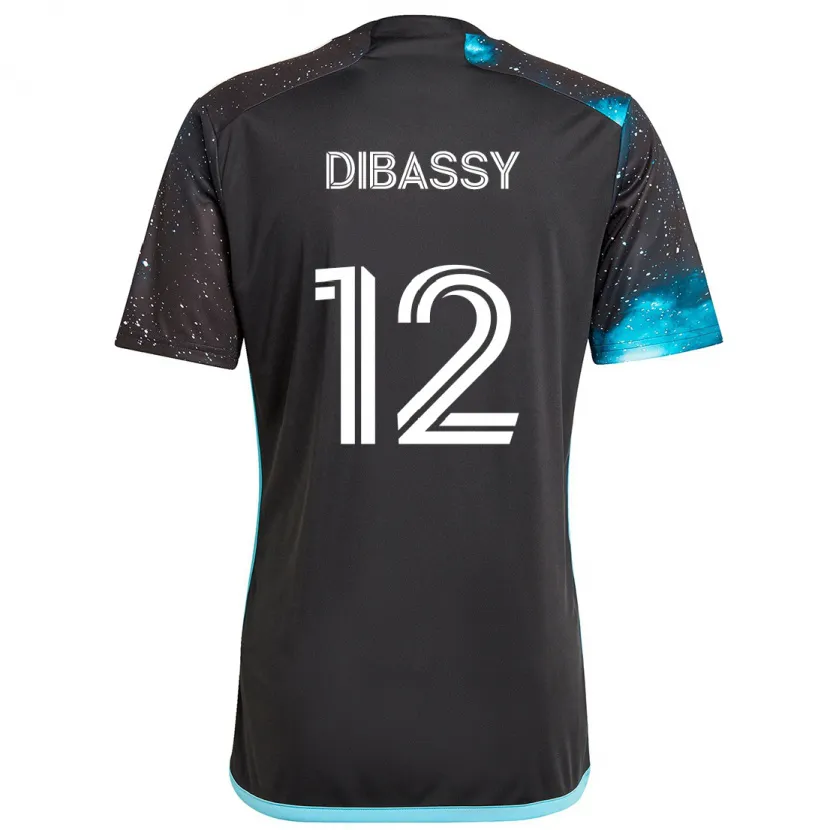 Danxen Niño Camiseta Bakaye Dibassy #12 Azul Negro 1ª Equipación 2024/25 La Camisa