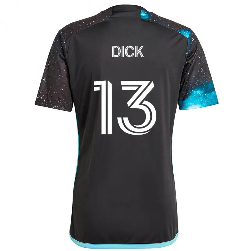 Danxen Niño Camiseta Eric Dick #13 Azul Negro 1ª Equipación 2024/25 La Camisa