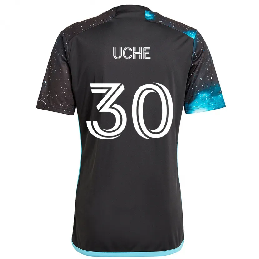 Danxen Niño Camiseta Cc Uche #30 Azul Negro 1ª Equipación 2024/25 La Camisa