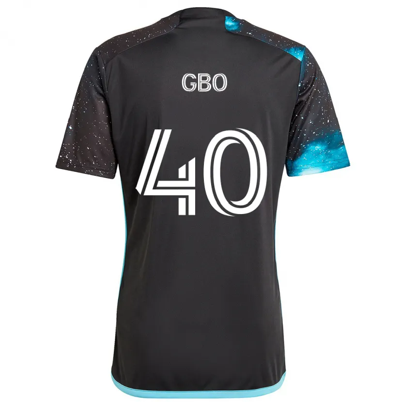 Danxen Niño Camiseta Cedrik Gbo #40 Azul Negro 1ª Equipación 2024/25 La Camisa