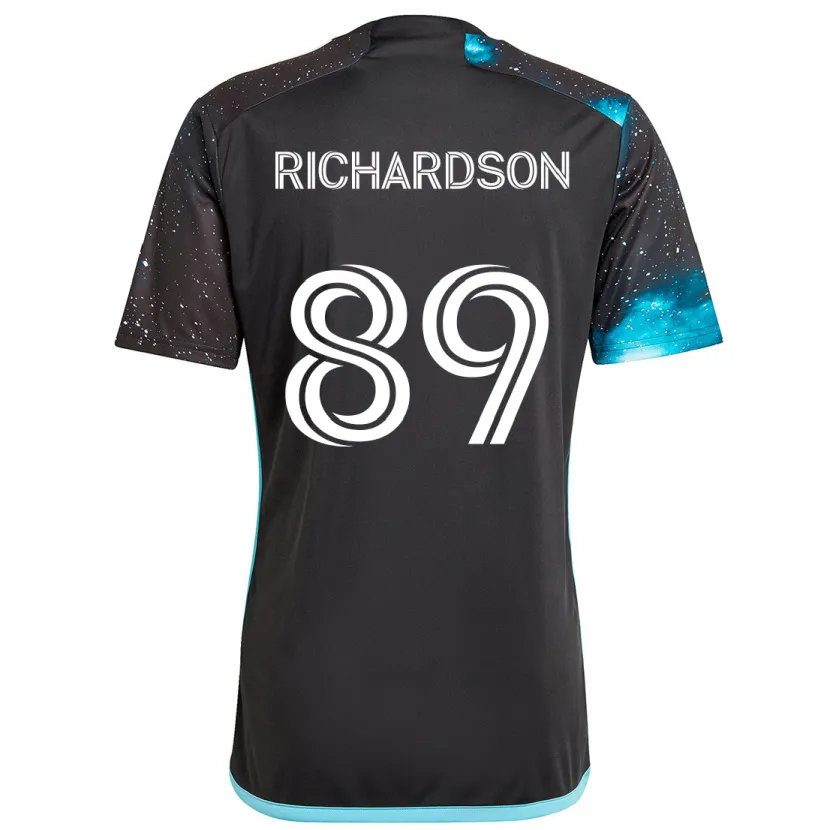 Danxen Niño Camiseta Nick Richardson #89 Azul Negro 1ª Equipación 2024/25 La Camisa