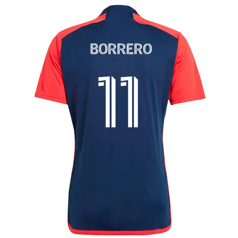 Danxen Niño Camiseta Dylan Borrero #11 Azul Rojo 1ª Equipación 2024/25 La Camisa