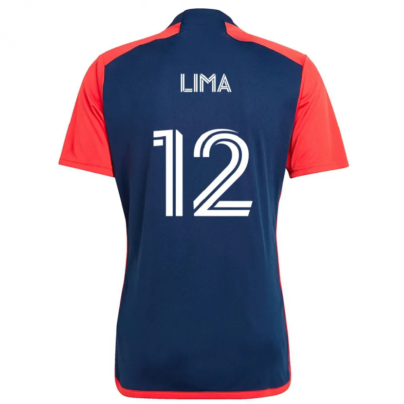 Danxen Niño Camiseta Nick Lima #12 Azul Rojo 1ª Equipación 2024/25 La Camisa