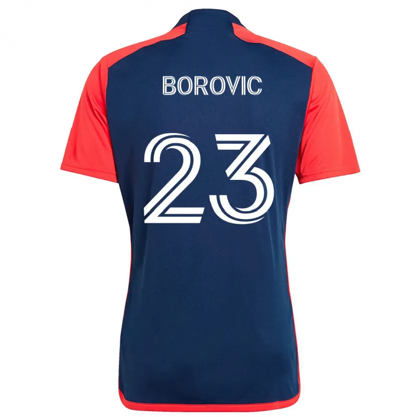 Danxen Niño Camiseta Luka Borovic #23 Azul Rojo 1ª Equipación 2024/25 La Camisa