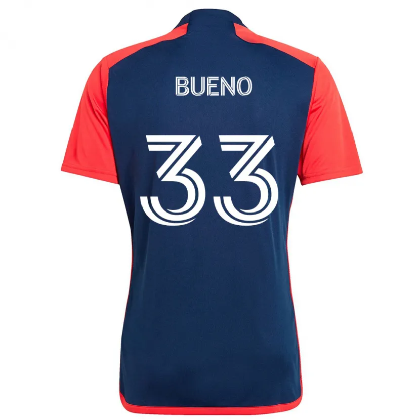 Danxen Niño Camiseta Brandonn Bueno #33 Azul Rojo 1ª Equipación 2024/25 La Camisa