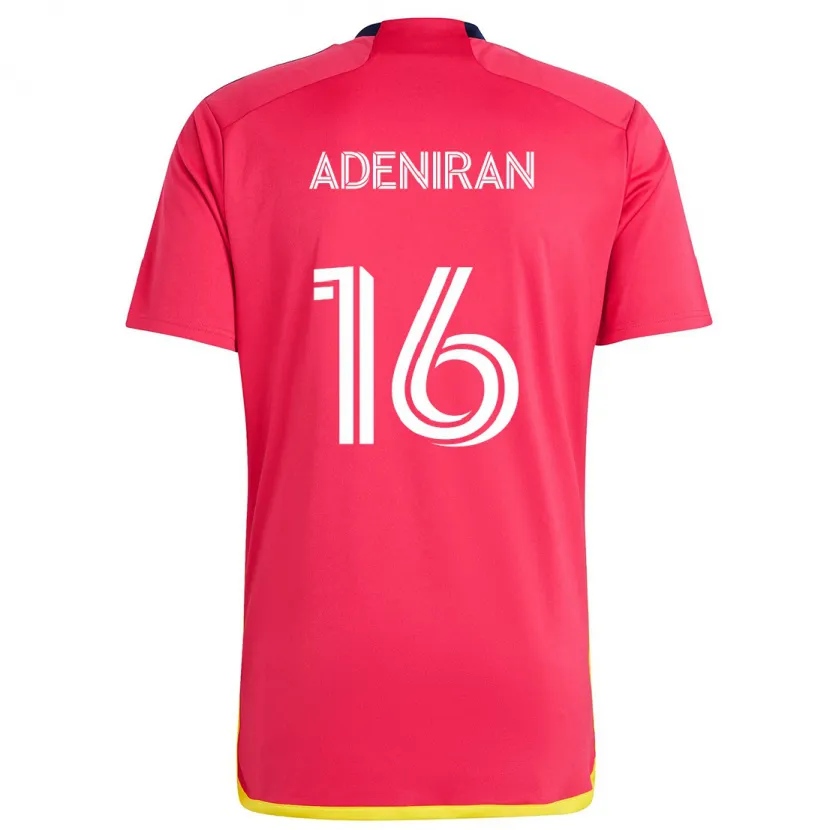 Danxen Niño Camiseta Samuel Adeniran #16 Rojo Azul 1ª Equipación 2024/25 La Camisa