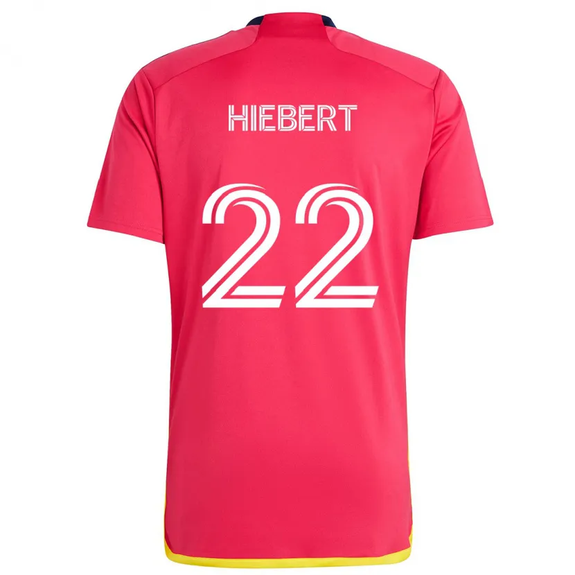 Danxen Niño Camiseta Kyle Hiebert #22 Rojo Azul 1ª Equipación 2024/25 La Camisa