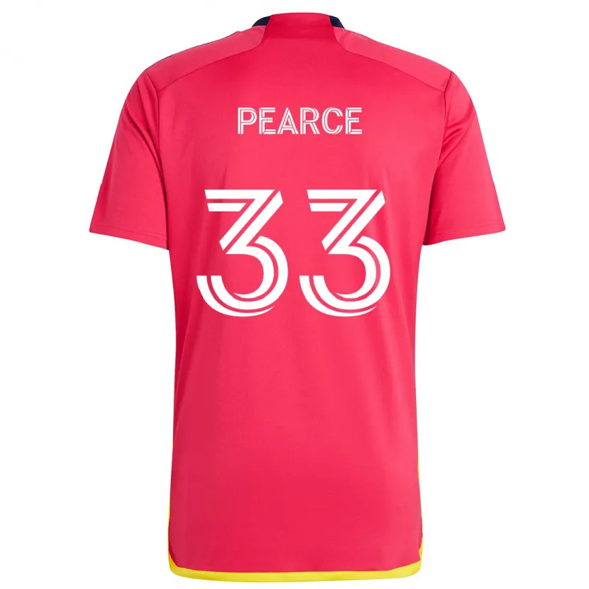 Danxen Niño Camiseta Tyson Pearce #33 Rojo Azul 1ª Equipación 2024/25 La Camisa