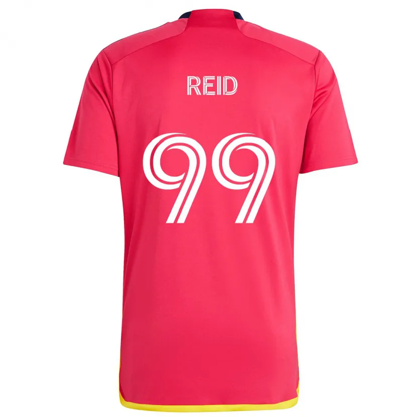 Danxen Niño Camiseta Jayden Reid #99 Rojo Azul 1ª Equipación 2024/25 La Camisa