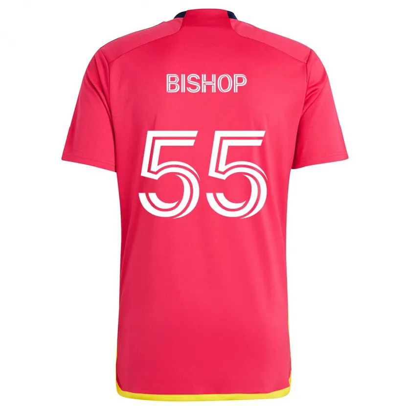 Danxen Niño Camiseta Nick Bishop #55 Rojo Azul 1ª Equipación 2024/25 La Camisa