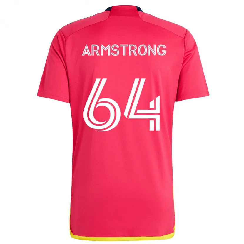 Danxen Niño Camiseta Dida Armstrong #64 Rojo Azul 1ª Equipación 2024/25 La Camisa