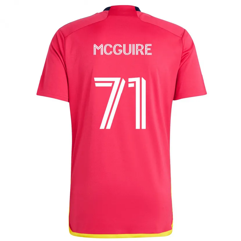 Danxen Niño Camiseta Nolan Mcguire #71 Rojo Azul 1ª Equipación 2024/25 La Camisa