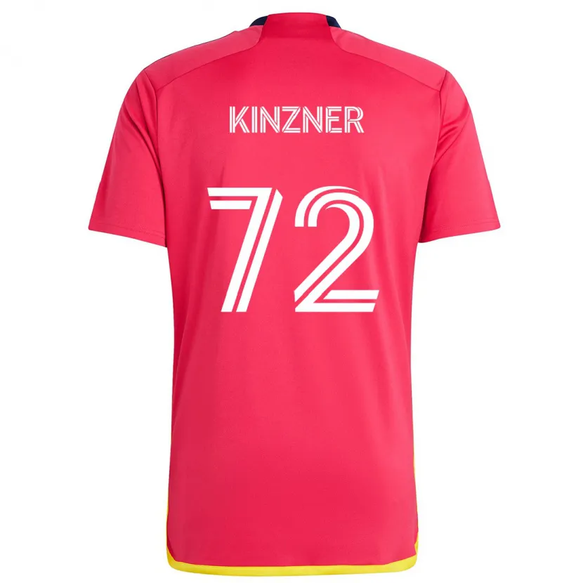 Danxen Niño Camiseta Eric Kinzner #72 Rojo Azul 1ª Equipación 2024/25 La Camisa