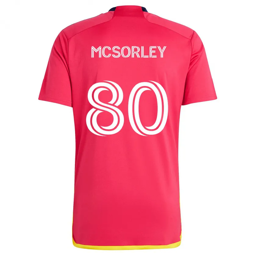 Danxen Niño Camiseta Brendan Mcsorley #80 Rojo Azul 1ª Equipación 2024/25 La Camisa