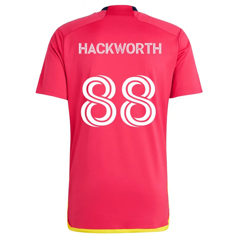 Danxen Niño Camiseta Larsen Hackworth #88 Rojo Azul 1ª Equipación 2024/25 La Camisa