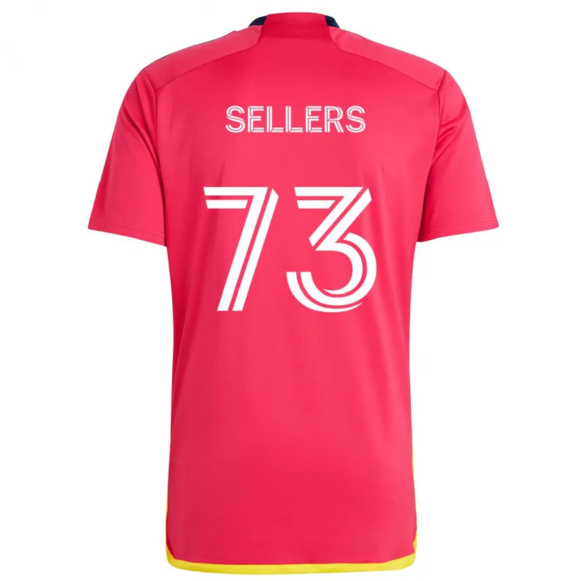 Danxen Niño Camiseta Braydon Sellers #73 Rojo Azul 1ª Equipación 2024/25 La Camisa