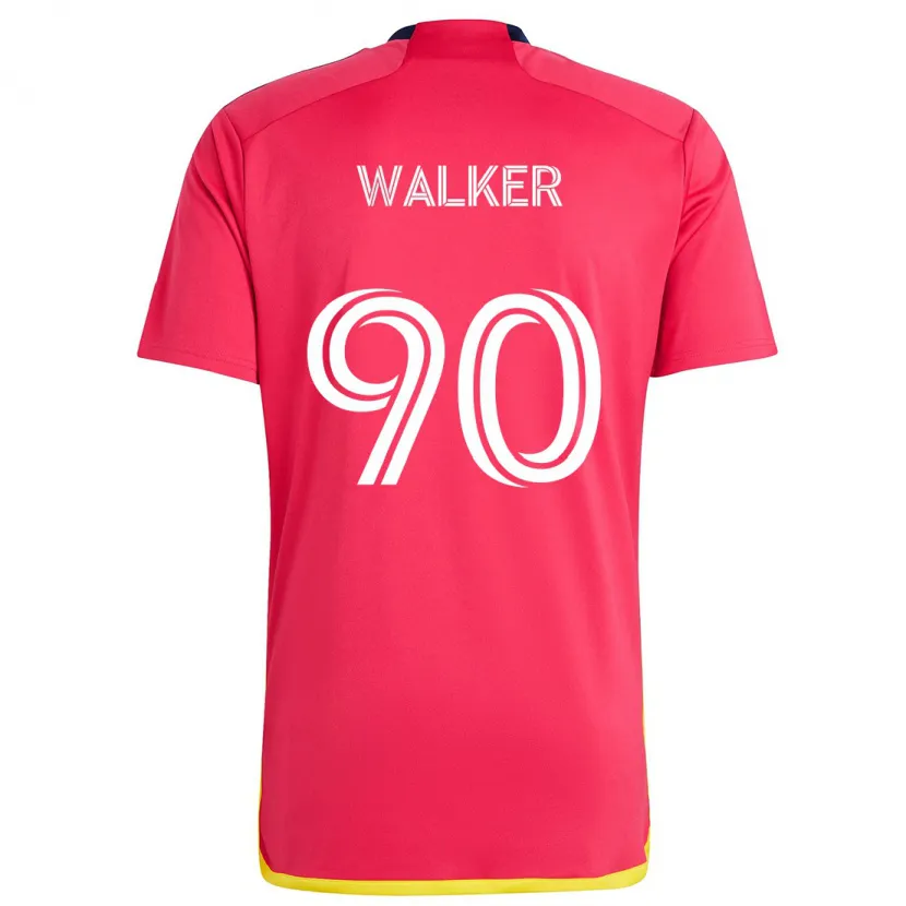 Danxen Niño Camiseta Eric Walker #90 Rojo Azul 1ª Equipación 2024/25 La Camisa