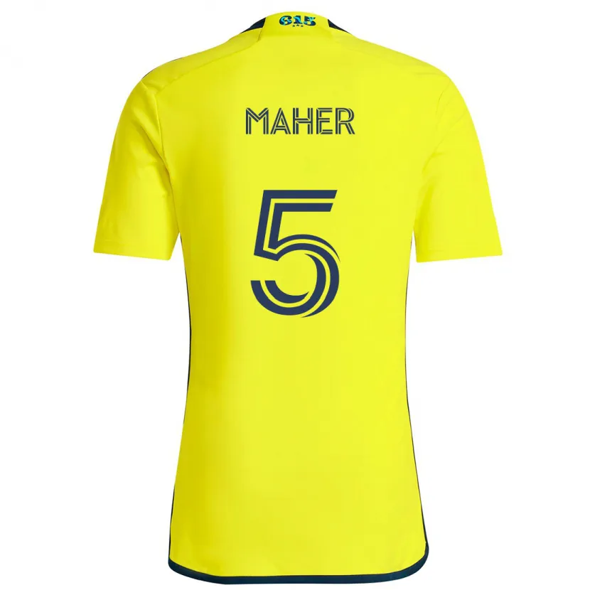 Danxen Niño Camiseta Jack Maher #5 Amarillo Azul 1ª Equipación 2024/25 La Camisa