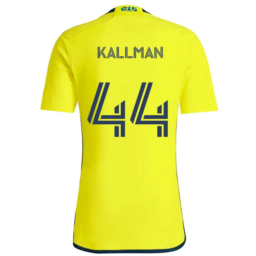 Danxen Niño Camiseta Brent Kallman #44 Amarillo Azul 1ª Equipación 2024/25 La Camisa