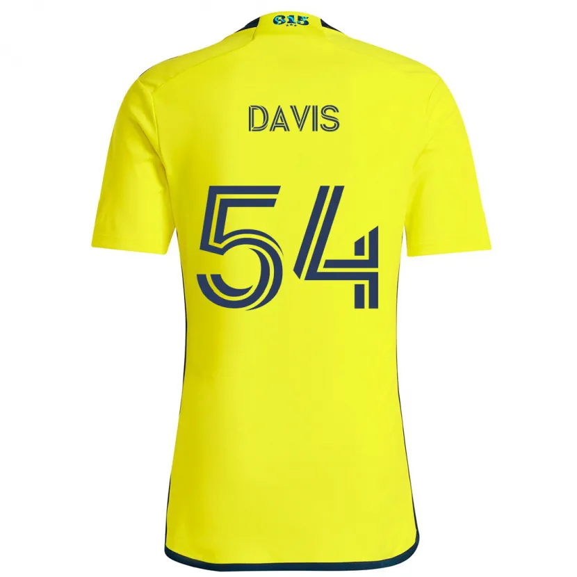 Danxen Niño Camiseta Sean Davis #54 Amarillo Azul 1ª Equipación 2024/25 La Camisa