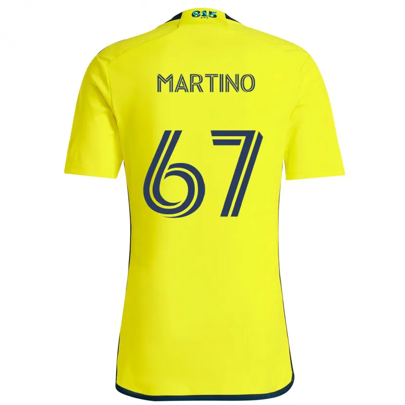 Danxen Niño Camiseta Ben Martino #67 Amarillo Azul 1ª Equipación 2024/25 La Camisa