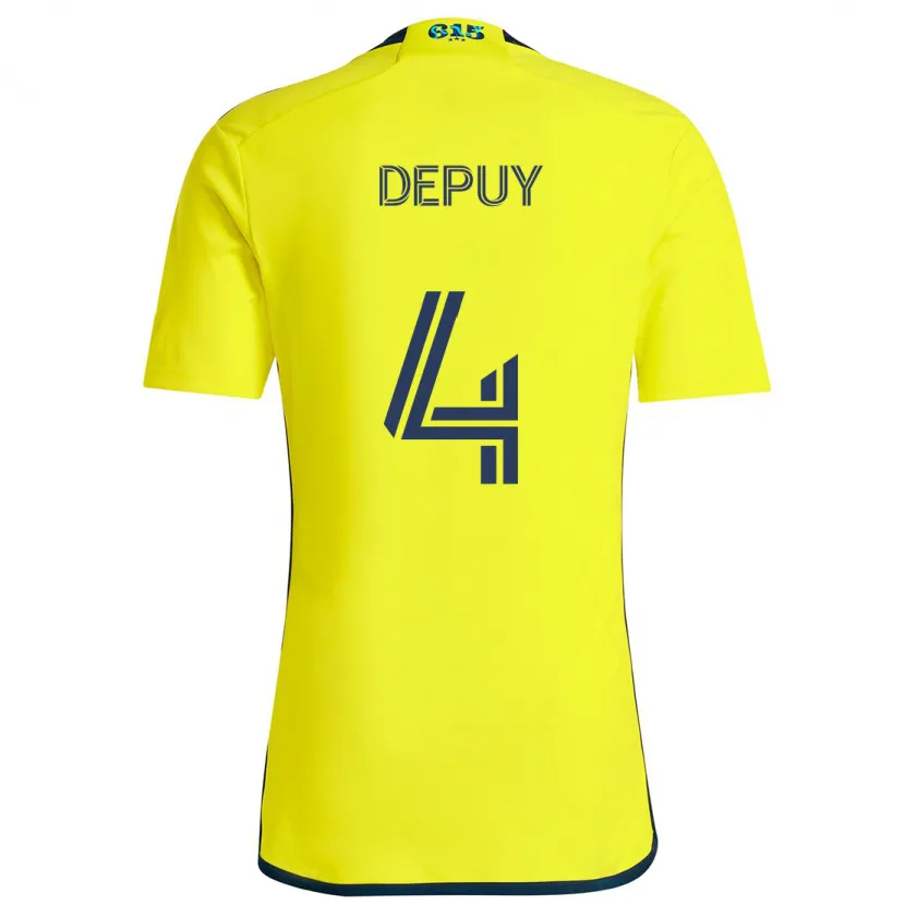 Danxen Niño Camiseta Nick Depuy #4 Amarillo Azul 1ª Equipación 2024/25 La Camisa