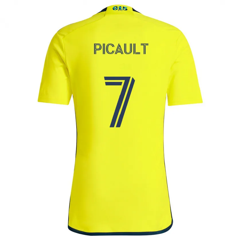 Danxen Niño Camiseta Fafà Picault #7 Amarillo Azul 1ª Equipación 2024/25 La Camisa