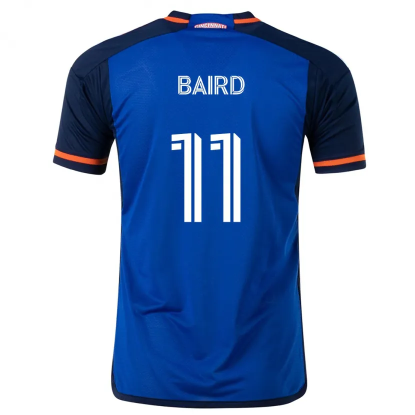 Danxen Niño Camiseta Corey Baird #11 Azul Blanco 1ª Equipación 2024/25 La Camisa