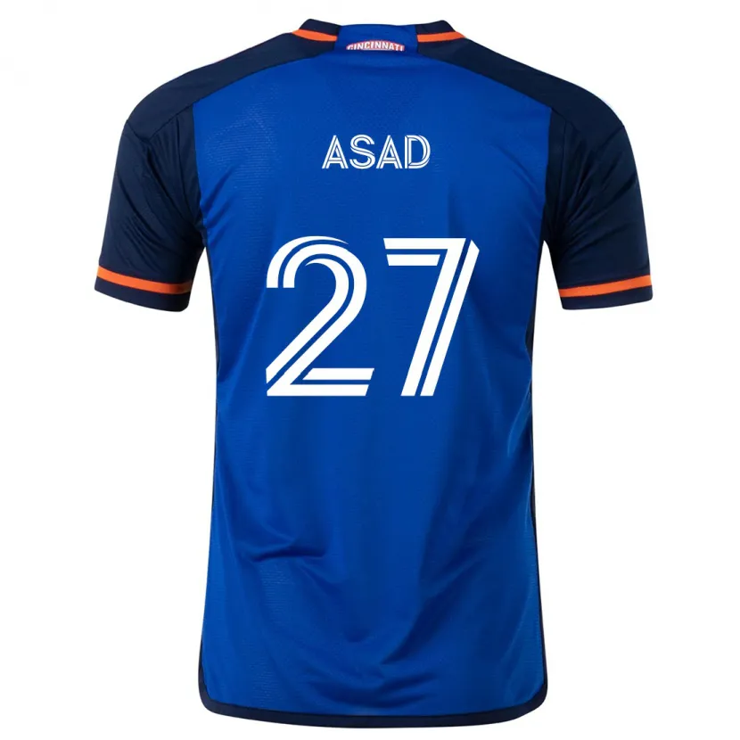 Danxen Niño Camiseta Yamil Asad #27 Azul Blanco 1ª Equipación 2024/25 La Camisa