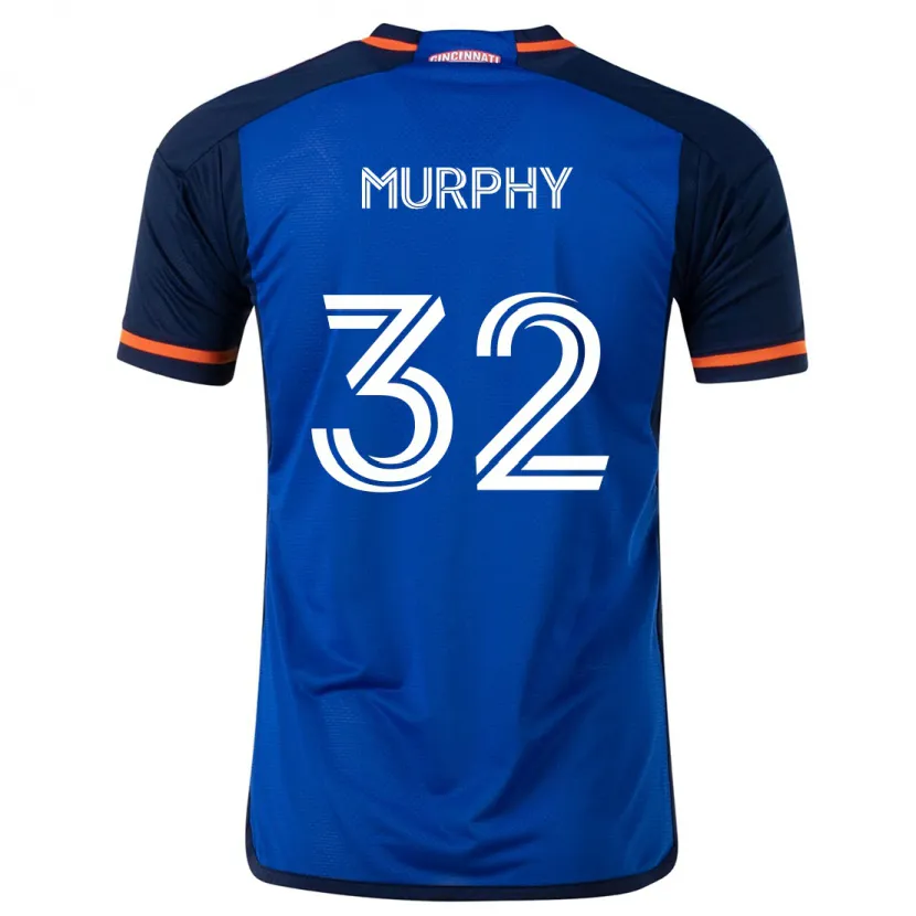 Danxen Niño Camiseta Ian Murphy #32 Azul Blanco 1ª Equipación 2024/25 La Camisa