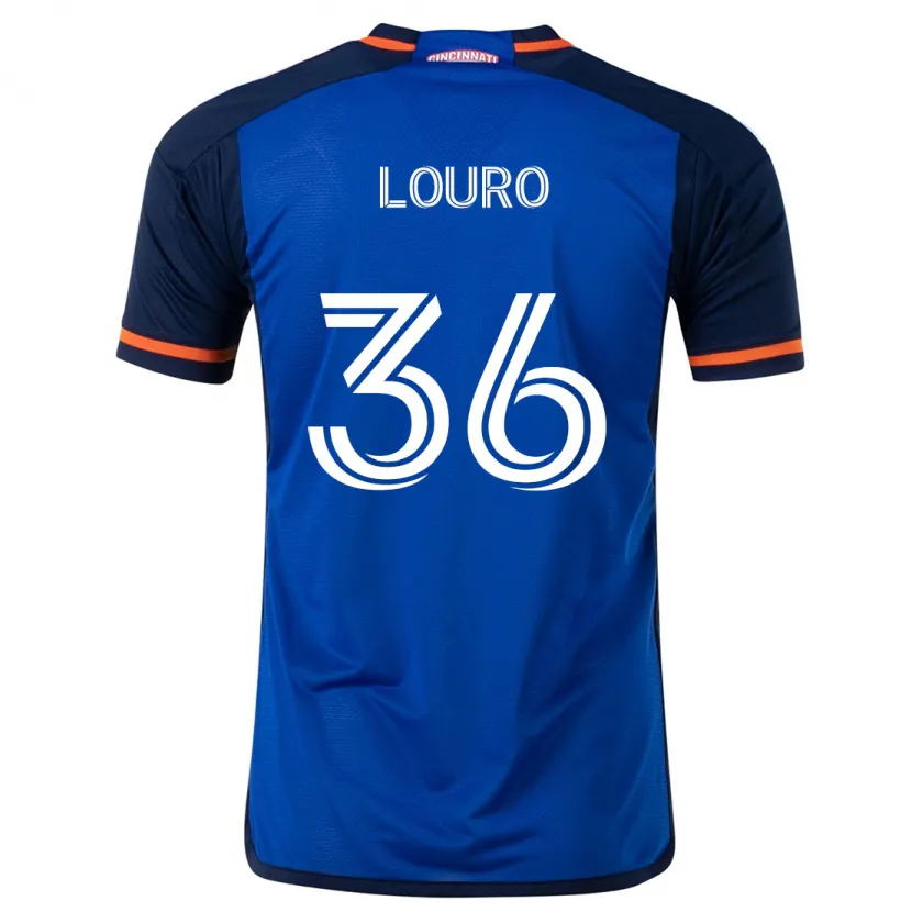 Danxen Niño Camiseta Evan Louro #36 Azul Blanco 1ª Equipación 2024/25 La Camisa